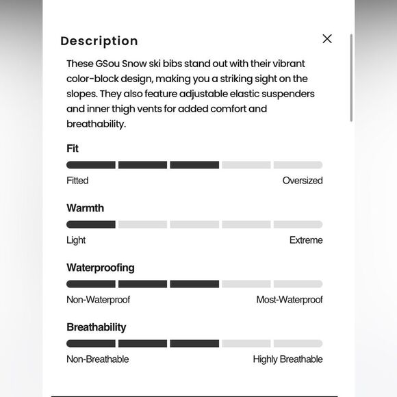 GSOU Snow Multipocket Ski Winter Waterfrood Bib NWT Pink Green XS Aspen - Picture 11 of 11